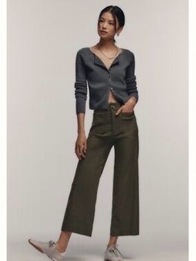 Maeve by Anthropology Colette wide leg crop - 27 P